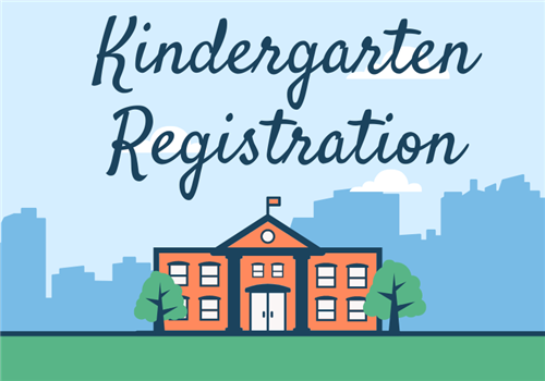 kindergarten registration with image of school 